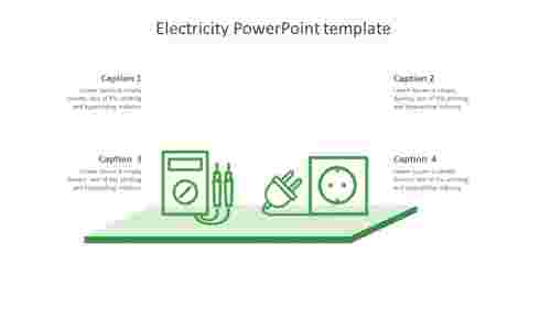 electricity powerpoint template-green